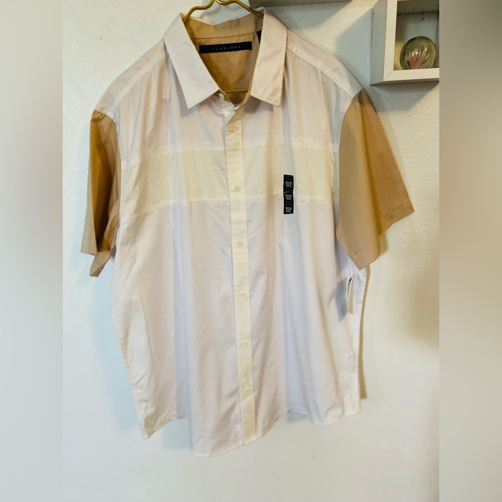 🔥3XL Sean John Casual Button Down Shirt NWT (Bought for a trip to the Caribbean)